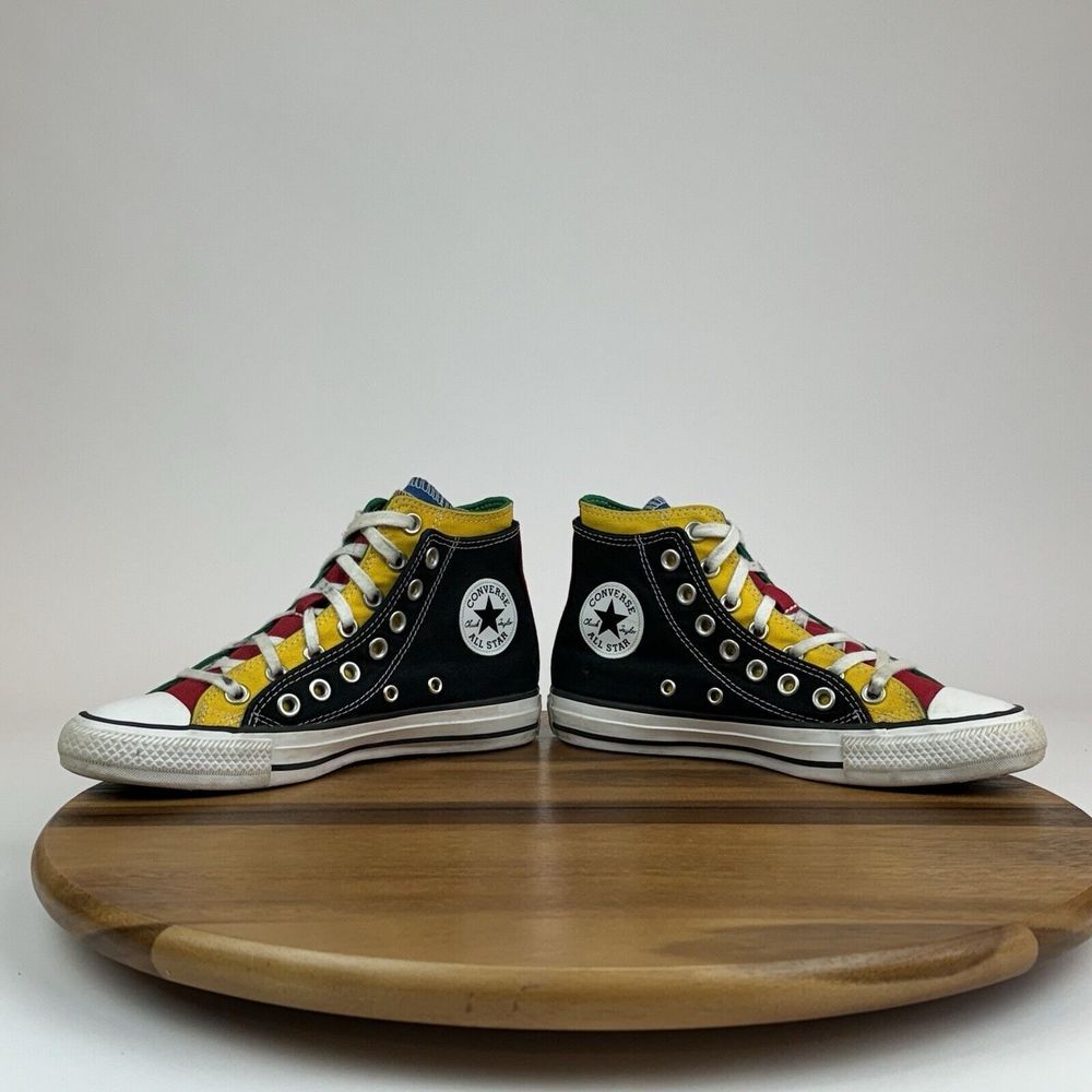 Womens Converse CTAS Double Upper Black Multicolor Hi Top‎ Sneakers Shoes Size 6 - Picture 5 of 10